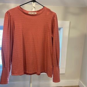 anthro dolan swiss dot top, size medium